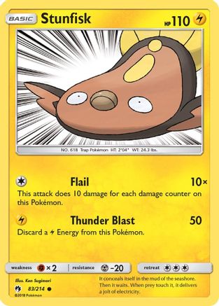 Stunfisk 083/214 - SM  Lost Thunder Reverse Holofoil