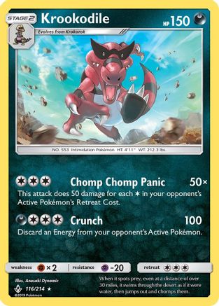 Krookodile 116/214 - SM  Unbroken Bonds