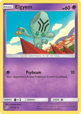 Elgyem 090/236 - SM  Unified Minds Reverse Holofoil
