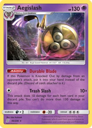 Aegislash 095/236 - SM  Unified Minds Holofoil