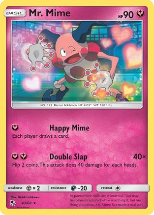 Mr. Mime 043/68 - Hidden Fates Reverse Holofoil