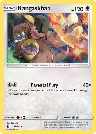 Kangaskhan 047/68 - Hidden Fates Reverse Holofoil