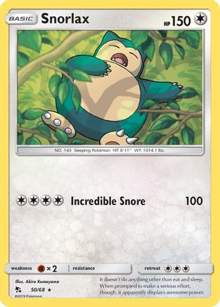 Snorlax 050/68 - Hidden Fates