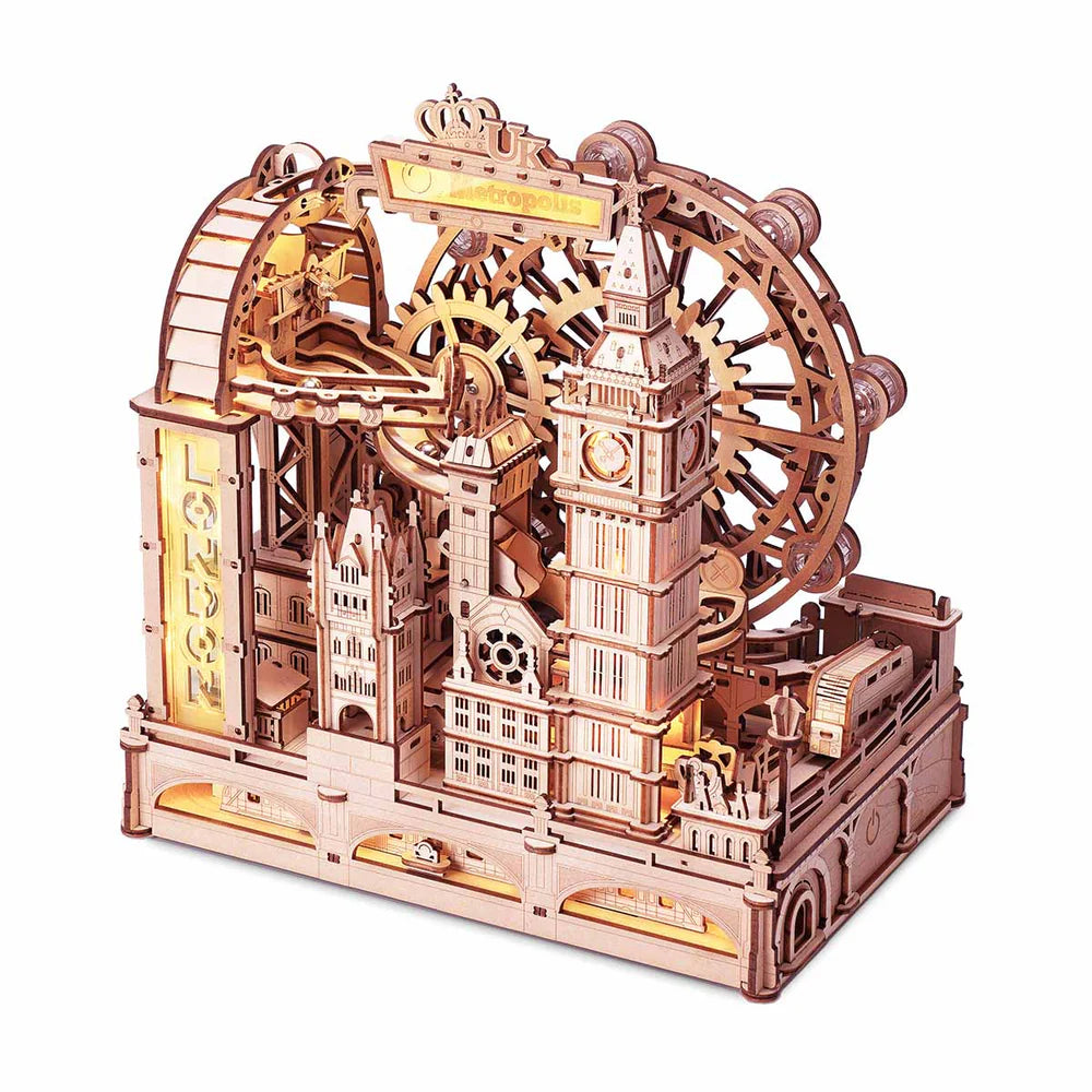 ROKR Marble Travel • London Marble Run Wooden 3D Puzzle
