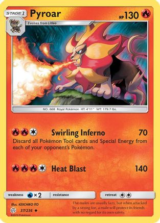 Pyroar 037/236 - SM  Cosmic Eclipse
