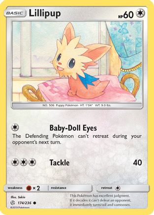Lillipup 174/236 - SM  Cosmic Eclipse Reverse Holofoil