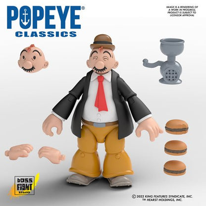 Popeye Classics Wave 2 J. Wellington Wimpy Actionfigur im Maßstab 1:12 