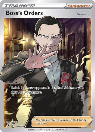 Boss's Orders (Full Art) 189/192 - SWSH02 Rebel Clash Holofoil