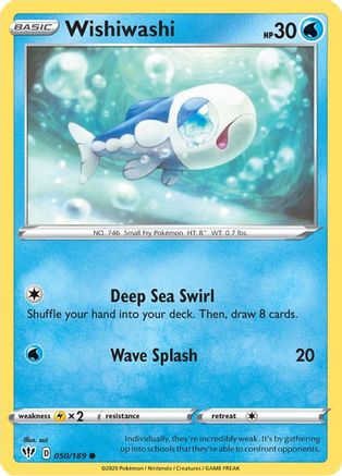 Wishiwashi 050/189 - SWSH03 Darkness Ablaze Reverse Holofoil