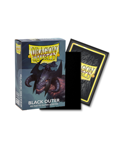 Dragon Shield: 100ct Outer Sleeves - Matte Black (Standard)