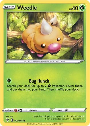 Weedle 001/185 - SWSH04 Vivid Voltage