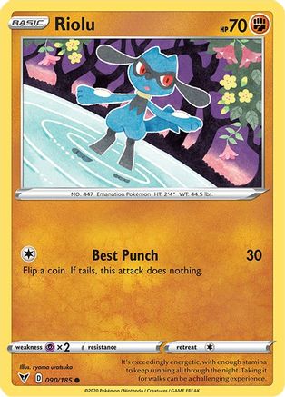 Riolu 090/185 - SWSH04 Vivid Voltage Reverse Holofoil