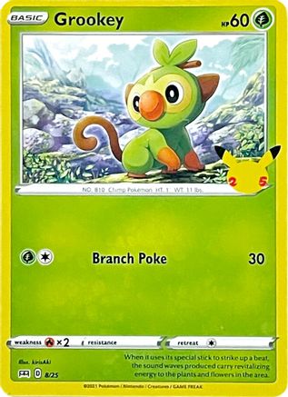 Grookey 008/25 - McDonalds 25th Anniversary Promos Holofoil