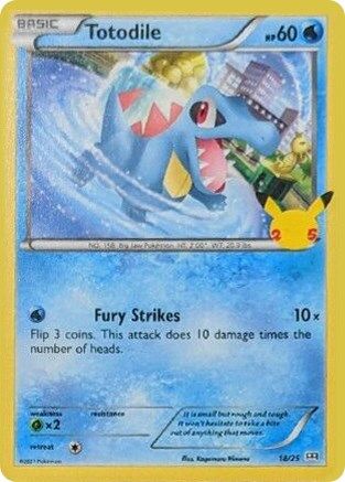 Totodile 018/25 - McDonalds 25th Anniversary Promos Holofoil