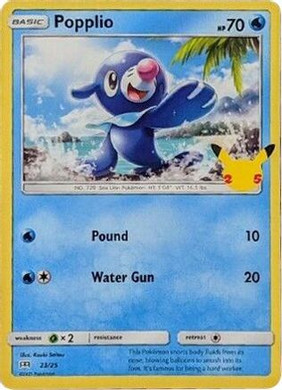 Popplio 023/25 - McDonalds 25th Anniversary Promos Holofoil