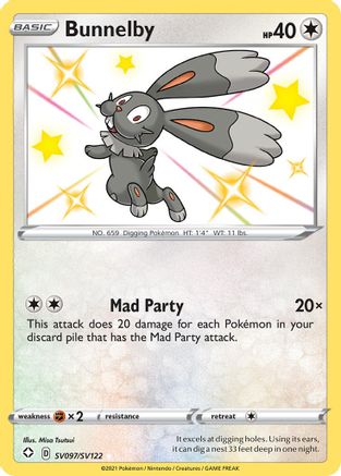 Bunnelby SV097/SV122 - Shining Fates Shiny Vault Holofoil