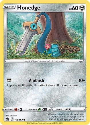Honedge 105/163 - SWSH05 Battle Styles Reverse Holofoil