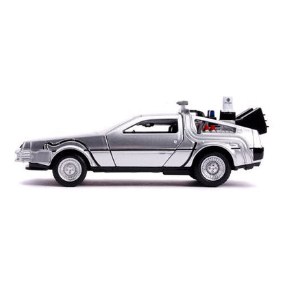 Back to the Future Part II die-cast 1:32 scale "Hollywood Rides" DeLorean Time Machine