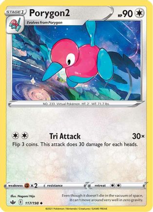 Porygon2 117/198 - SWSH06 Chilling Reign Reverse Holofoil