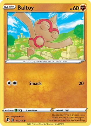 Baltoy 144/264 - SWSH08 Fusion Strike Reverse Holofoil