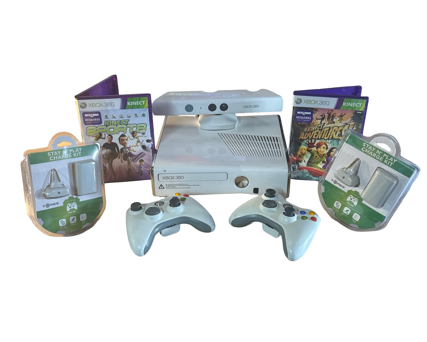 Xbox 360 Slim Console 4GB White Kinect Bundle - Xbox 360