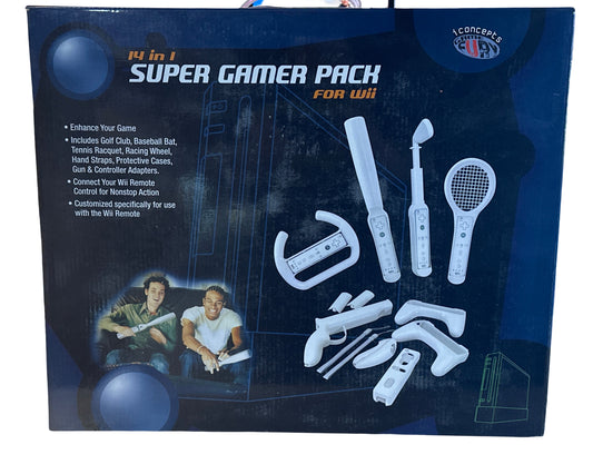 Iconcepts Wii-600 14 in 1 Gaming Controller Accessory Kit - Nintendo Wii