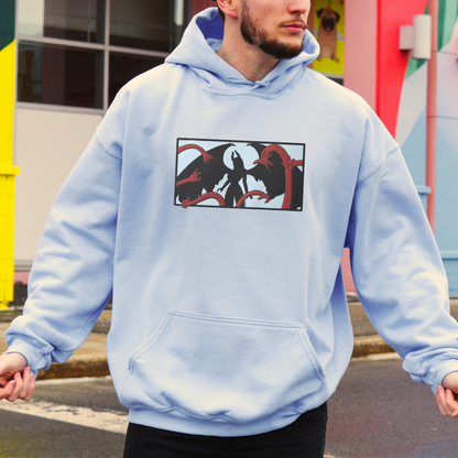 Demon Robin Embroidered Premium Unisex Anime Hoodie