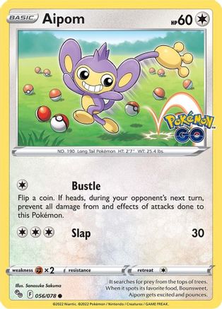 Aipom 056/078 - Pokemon GO Reverse Holofoil