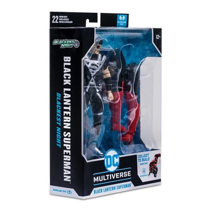 McFarlane Toys DC Build-A Wave 8 Blackest Night Black Lantern Superman 7-Zoll-Actionfigur 