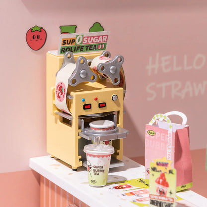 Rolife Super Creator Double Joy Bubble Tea DIY Miniature House Kit