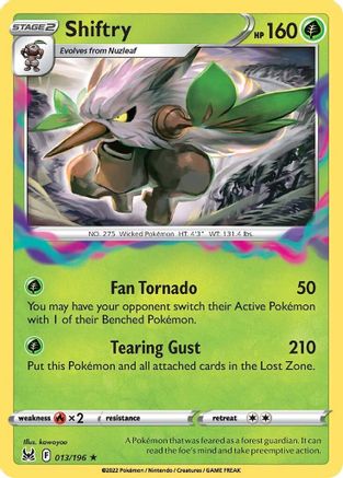 Shiftry 013/196 - SWSH11 Lost Origin Holofoil