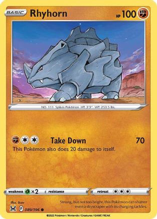 Rhyhorn 089/196 - SWSH11 Lost Origin