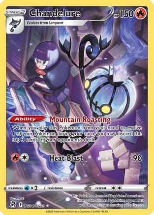 Chandelure TG04/TG30 - SWSH11 Lost Origin Trainer Gallery Holofoil
