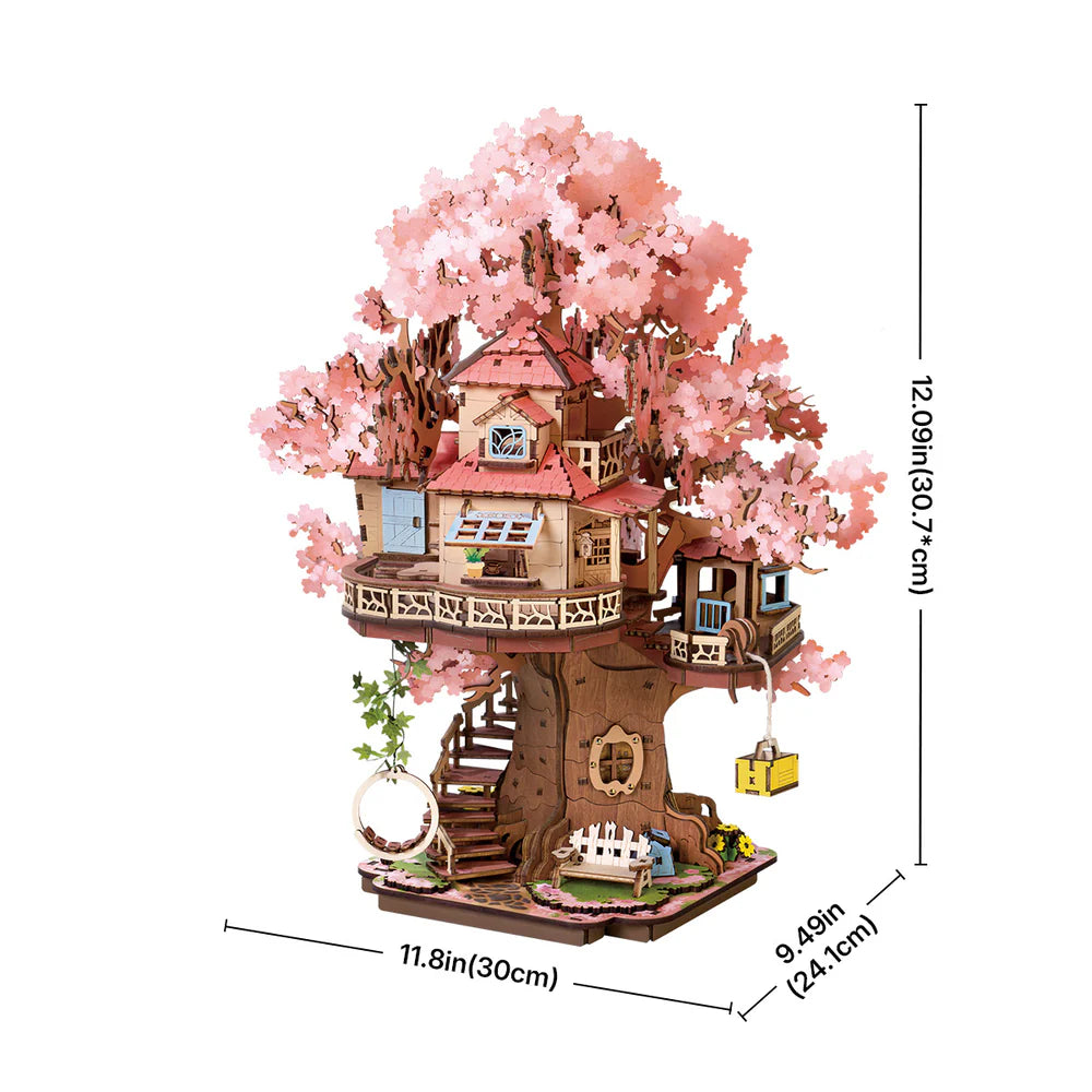 Rolife Sakura Tree House DIY Wooden 3D Puzzle