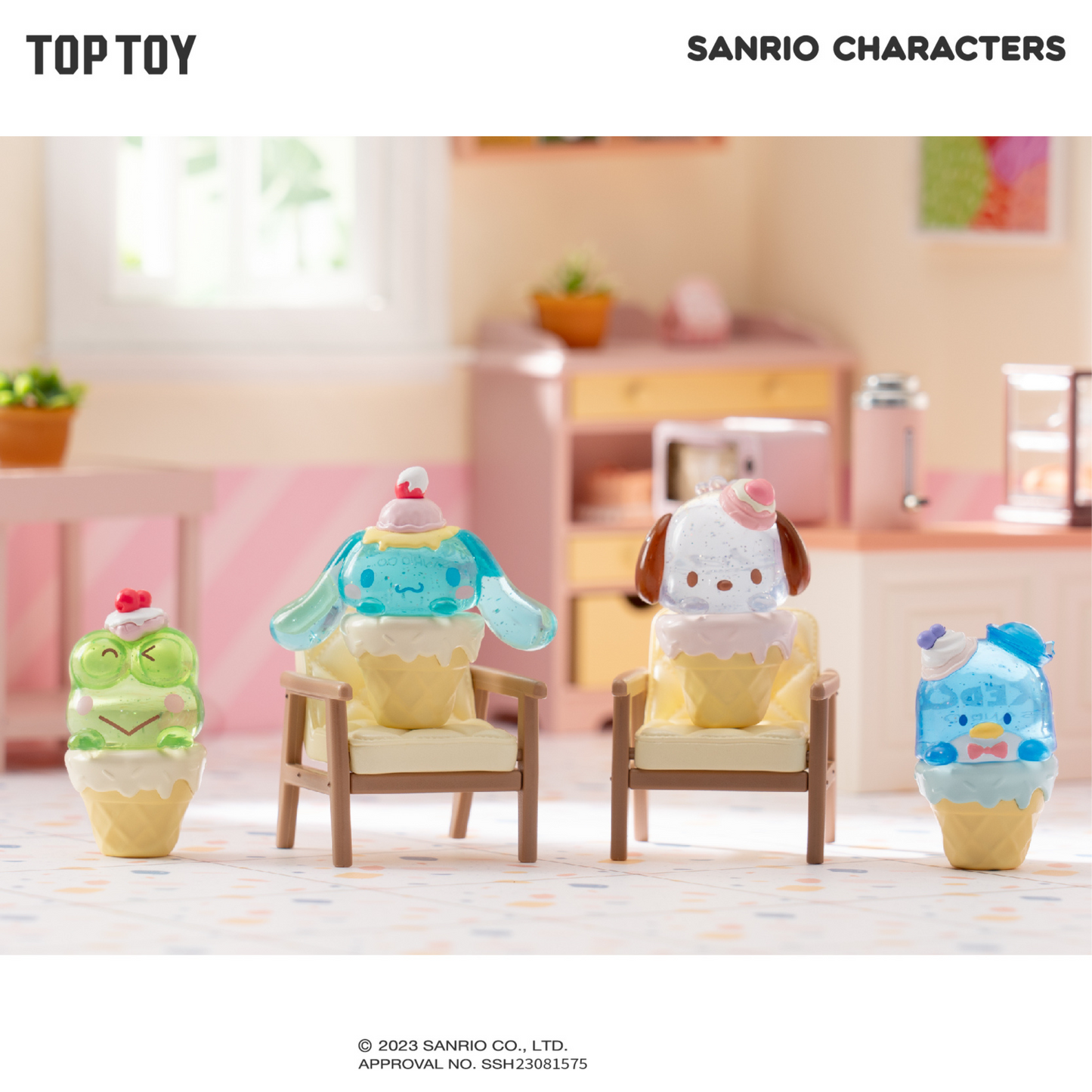 Top Toy Sanrio Mini-Eiscreme-Figurenbeutel, zufälliger Stil (3 in 1)