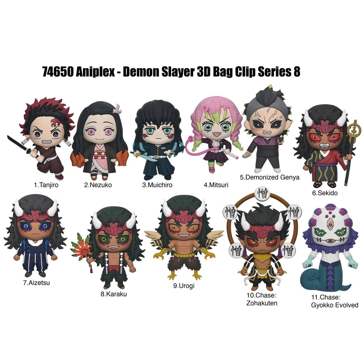 Demon Slayer Series 8 3D Foam Bag Clip Blind Bag