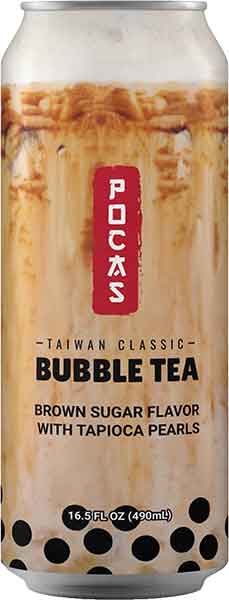 Bubble Tea - Popping Boba - Brown Sugar with Tapioca Pearls Tea 490ml