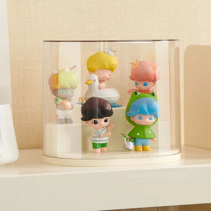 Oval Cylinder Display Case (For 1-5 Figures)