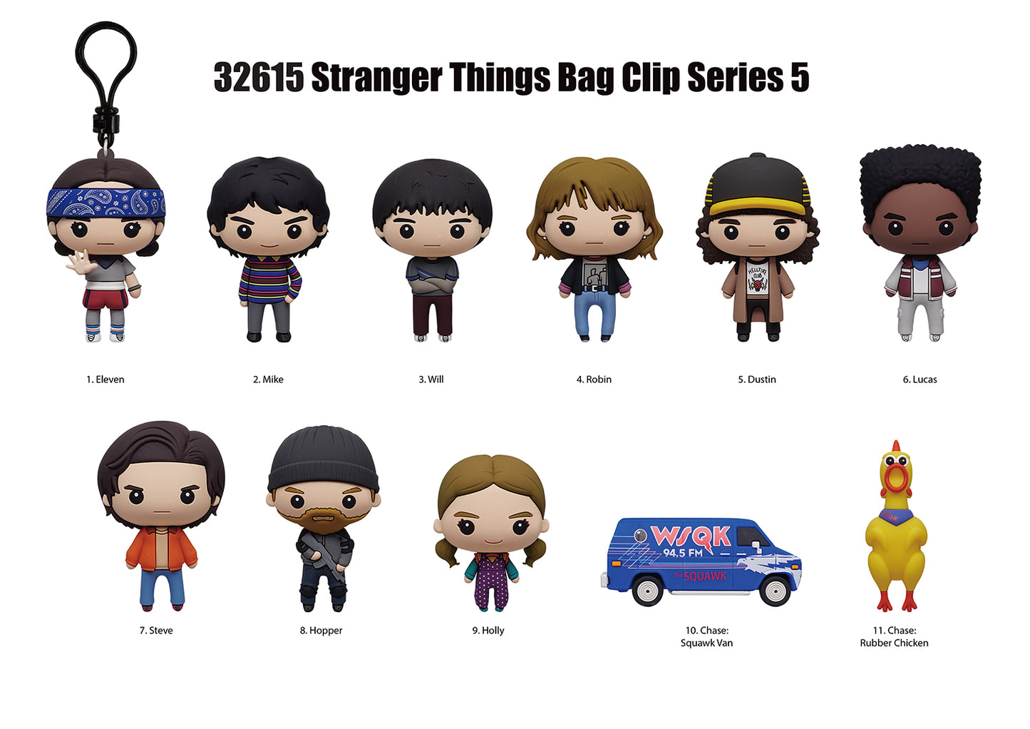 Stranger Things 3D Foam Bag Clip, Series 5