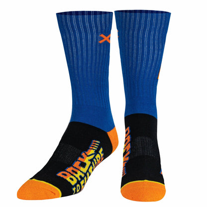 Back to the Future "Patch" Men's Crew Sideways Socks (Size 8-12)