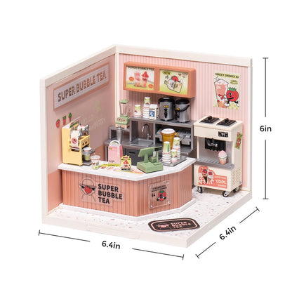 Rolife Super Creator Double Joy Bubble Tea DIY Miniature House Kit