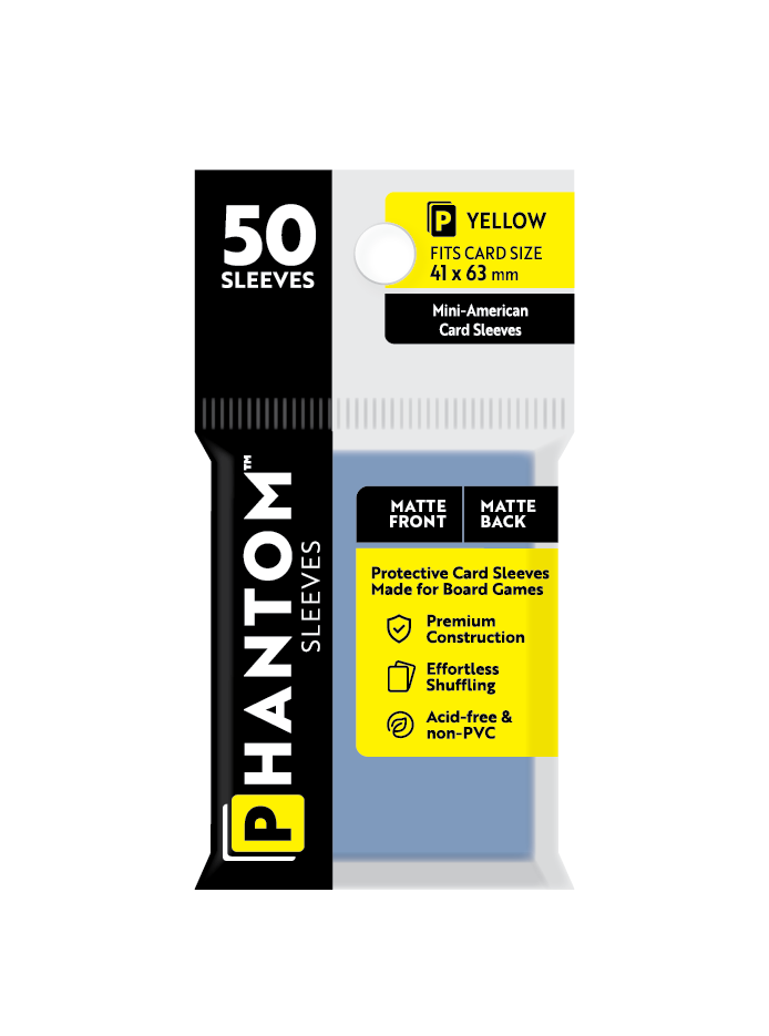 Phantom Sleeves Yellow Size 41 x 63mm (Matte/Matte)