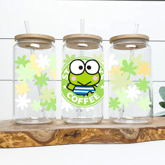 Sanrio Characters Keroppi Glass with Lid (G19)