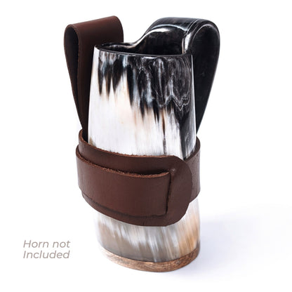 Leather Drinking Horn Frog Holster