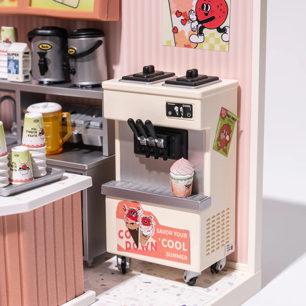 Rolife Super Creator Double Joy Bubble Tea DIY Miniature House Kit