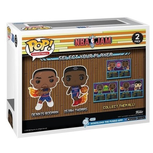 Funko Pop! Basketball NBA JAM Dennis Rodman & Isiah Thomas 2-Pack Vinyl Figure