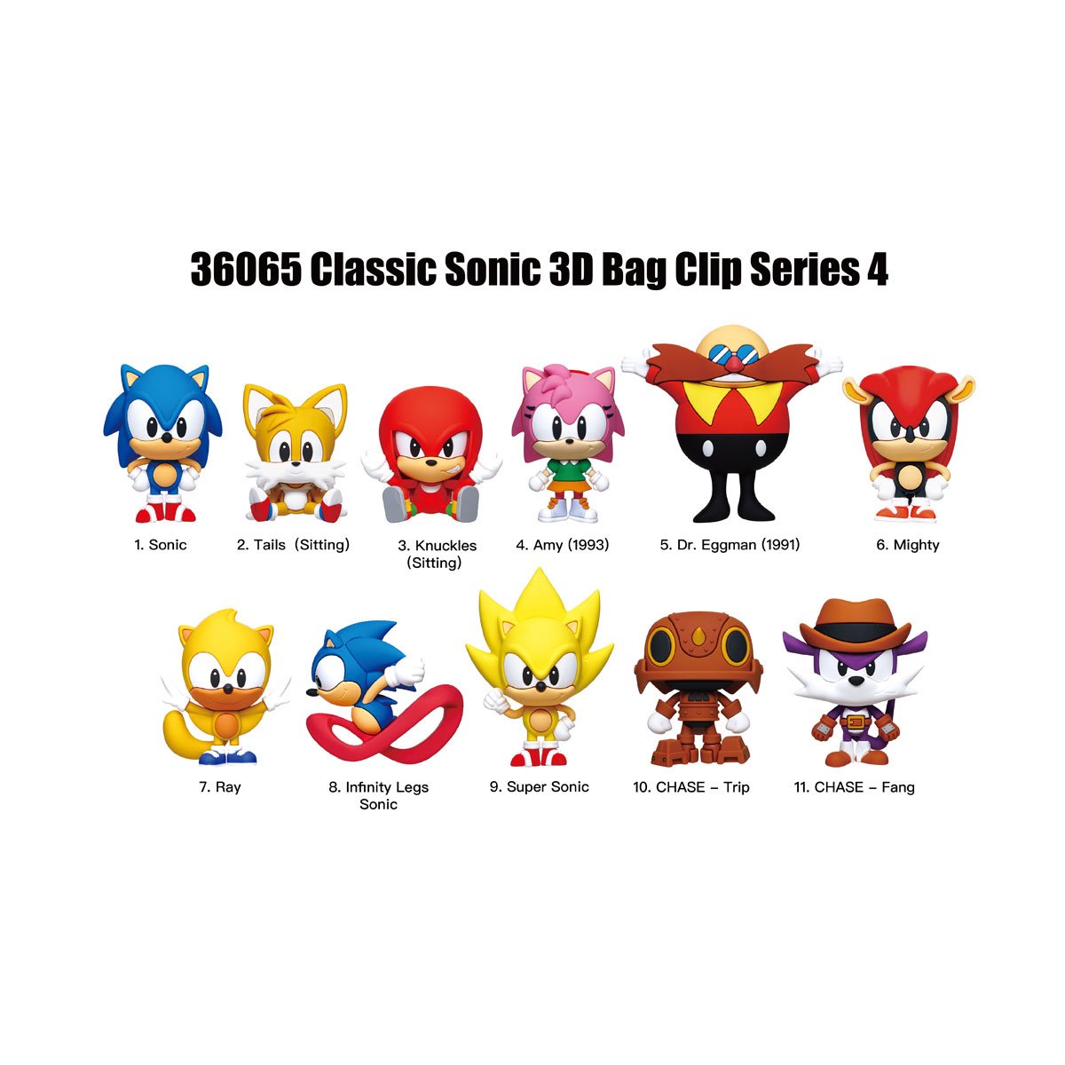 Sonic the Hedgehog Series 4 3D Foam Bag Clip Blind Bag