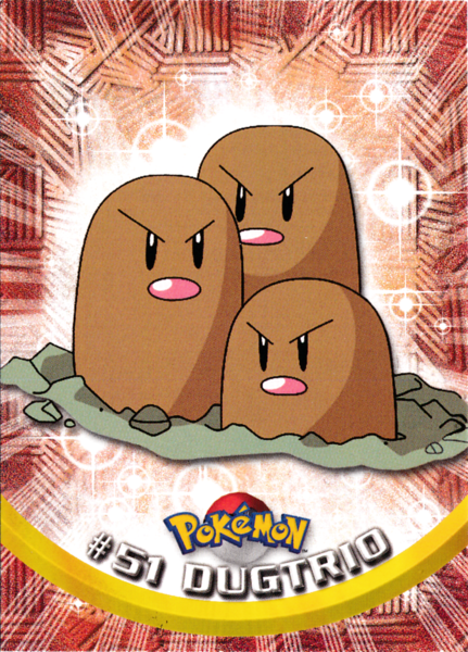 Dugtrio (56) [Topps TV Animation Edition Series 1 (First Print)]