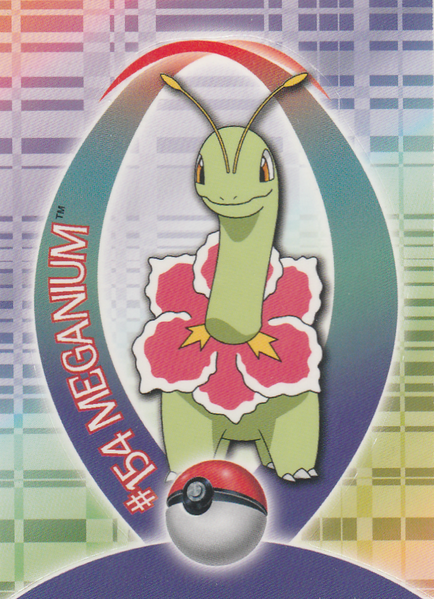 Meganium Sticker (3 of 62) [Topps Pokemon Johto Series 1]