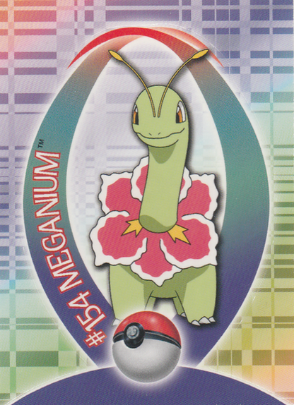 Meganium Sticker (3 of 62) [Topps Pokemon Johto Series 1]